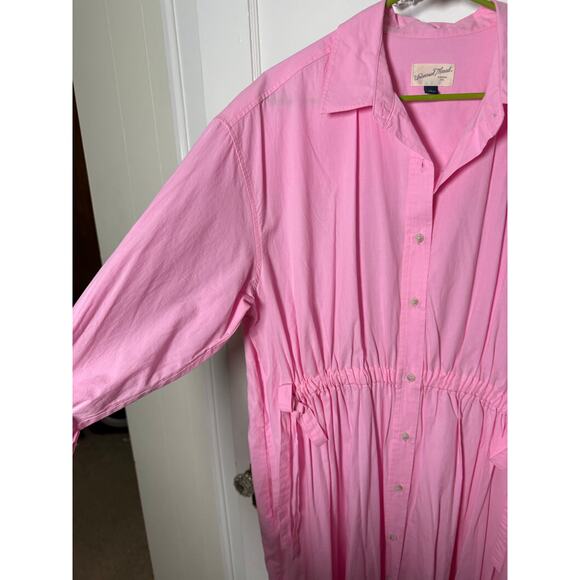 Universal Thread Pastel Pink Oversized Midi Shirt Dress Women's Large - Picture 4 of 7